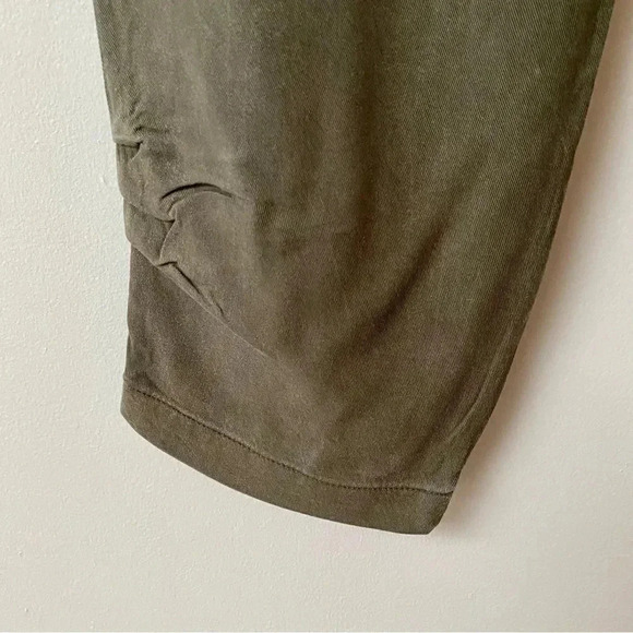 McGuire Olive Green Paperbag Crop Pants Tencel Blend High Rise Size 27 - Picture 7 of 12